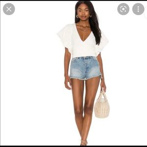 Amuse Society Dark wash denim shorts